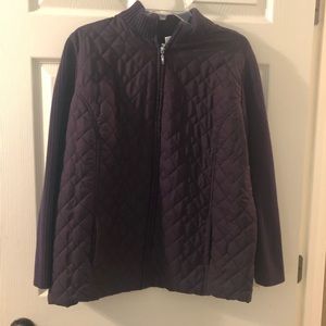 Croft & Barrow purple zip up sweater.